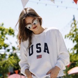 Brandy Melville look-a-like USA crewneck sweater